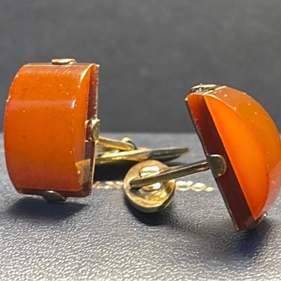 Amber Cuff Links